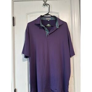 Peter Millar Summer Comfort Golf Shirt M Whispering Pines Logo purple